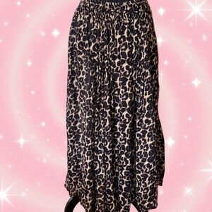 Y2K Rag Leopard Print Maxi Skirt Size Large